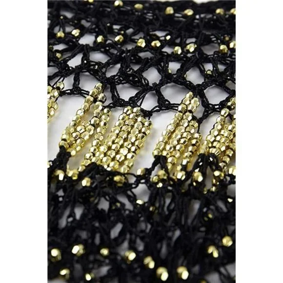 1920S Shawl Wraps Black Gold